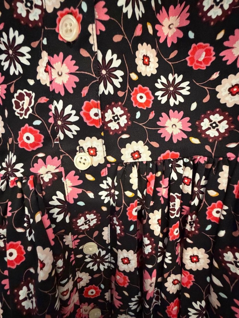 Kate Spade Black Floral Fit & Flare Dress - Picture 6 of 7